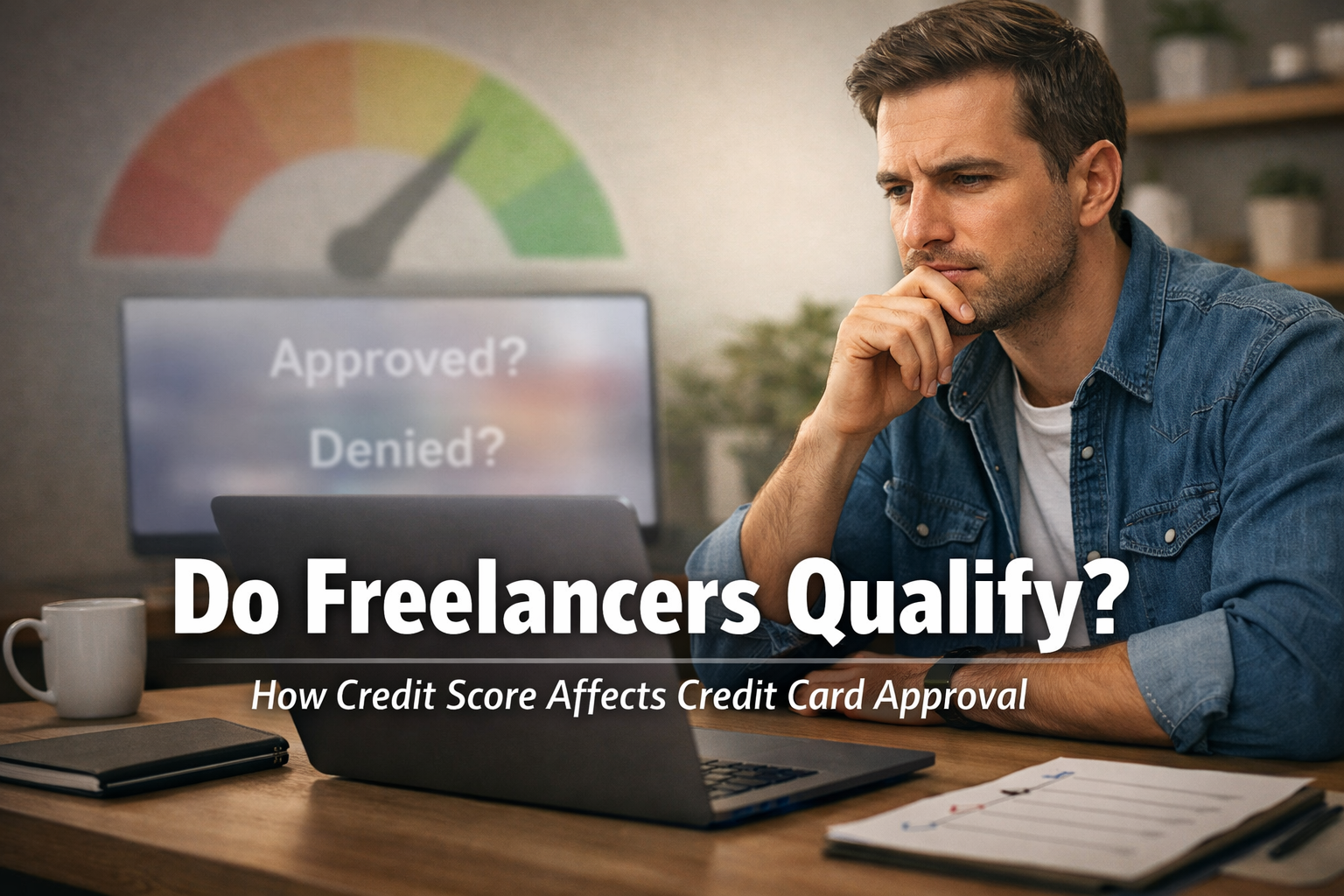 How credit score affects credit card approval for freelancers deciding between approval and denial