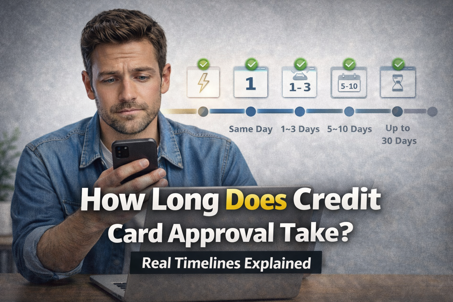 how long does credit card approval take in the US timeline with applicant waiting for decision