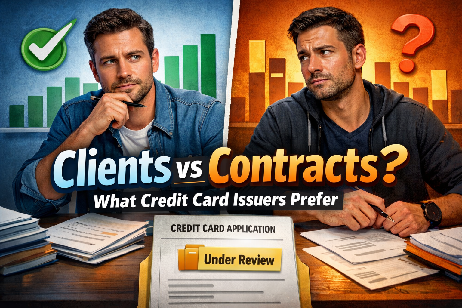 client based income vs contract work credit cards comparison for freelancers