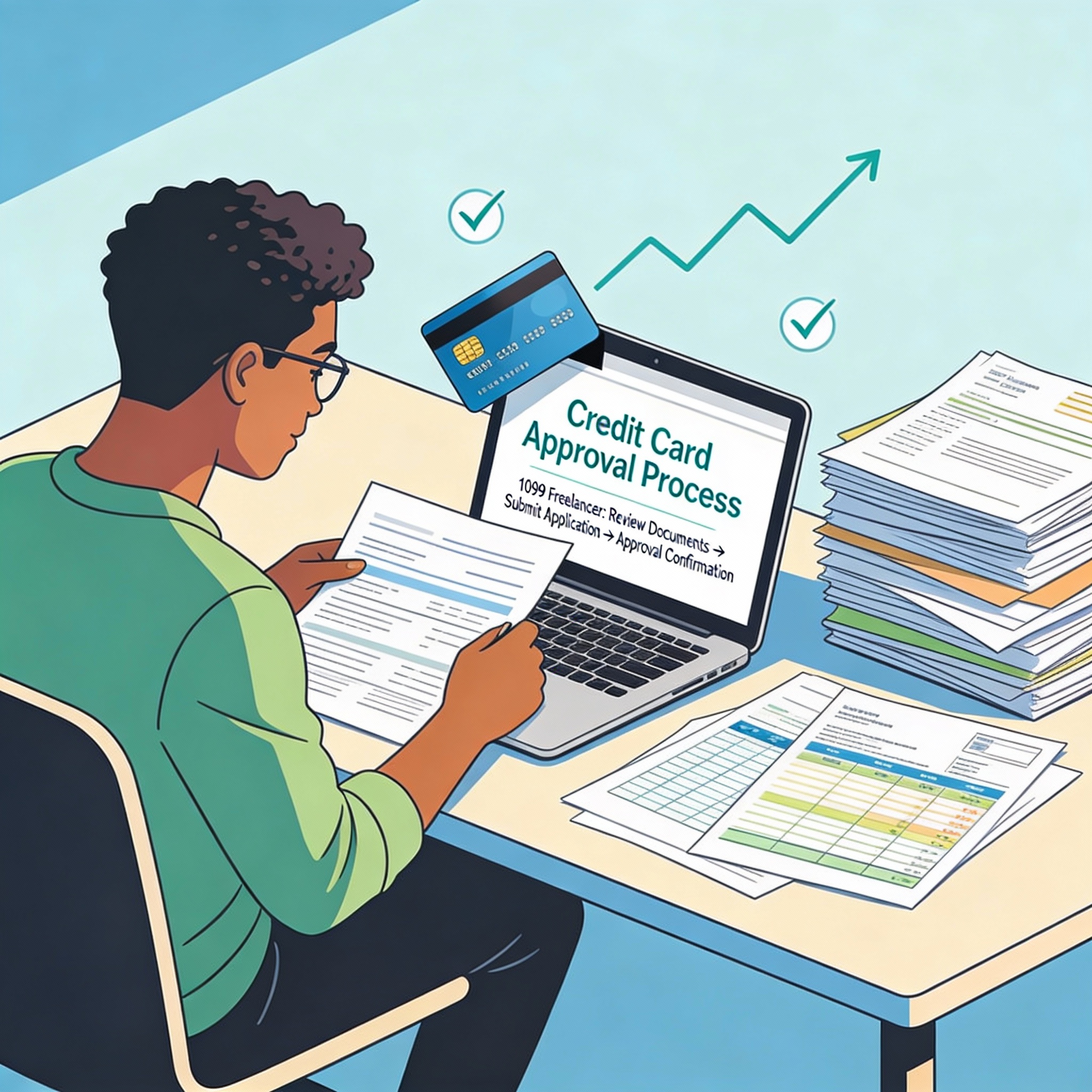 Credit card approval process for freelancers and 1099 income earners